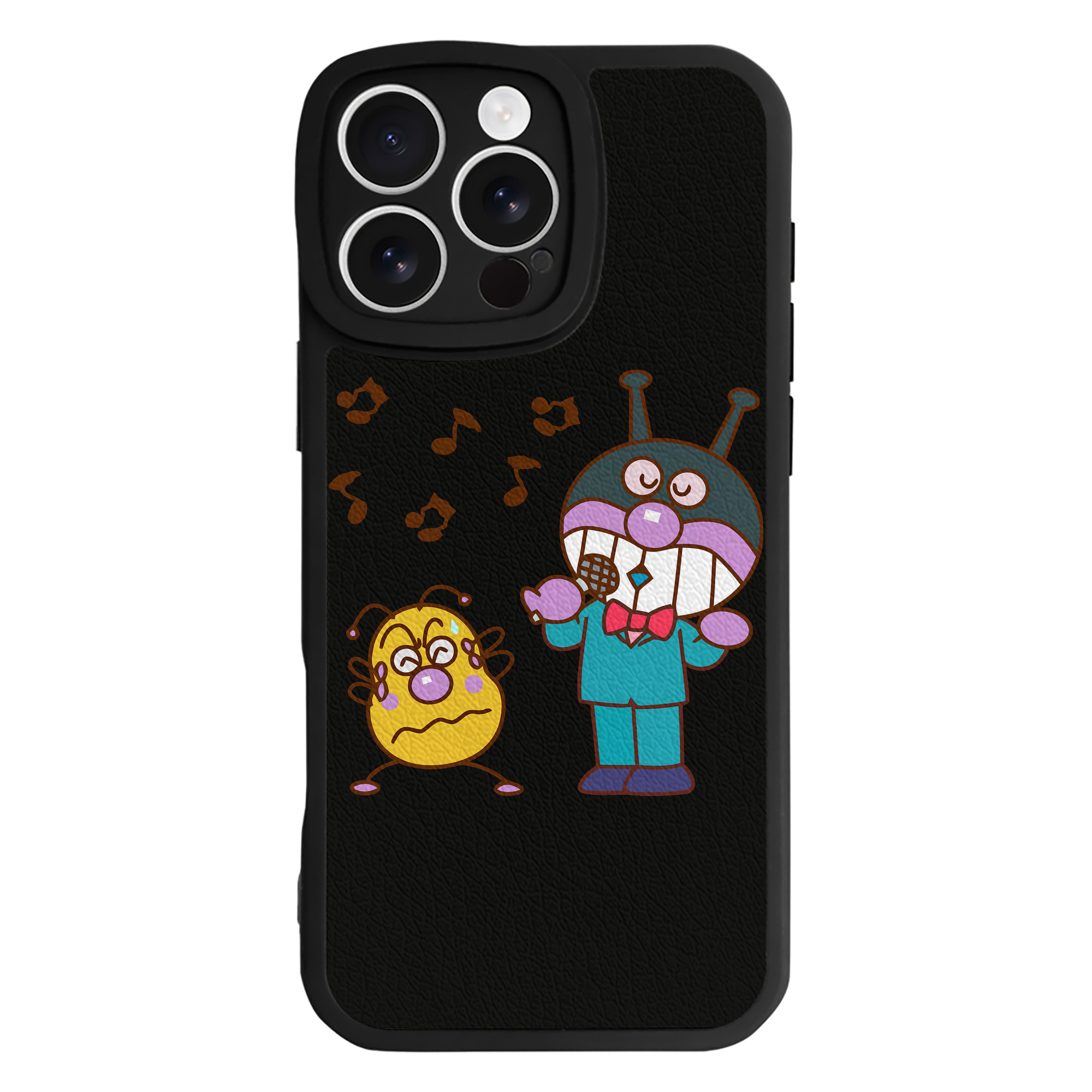 （画像用） アンパンマン Anpanman 【iPhone 16シリーズ対応】シリコンスマホケース（レザー調） 材質：シリコン